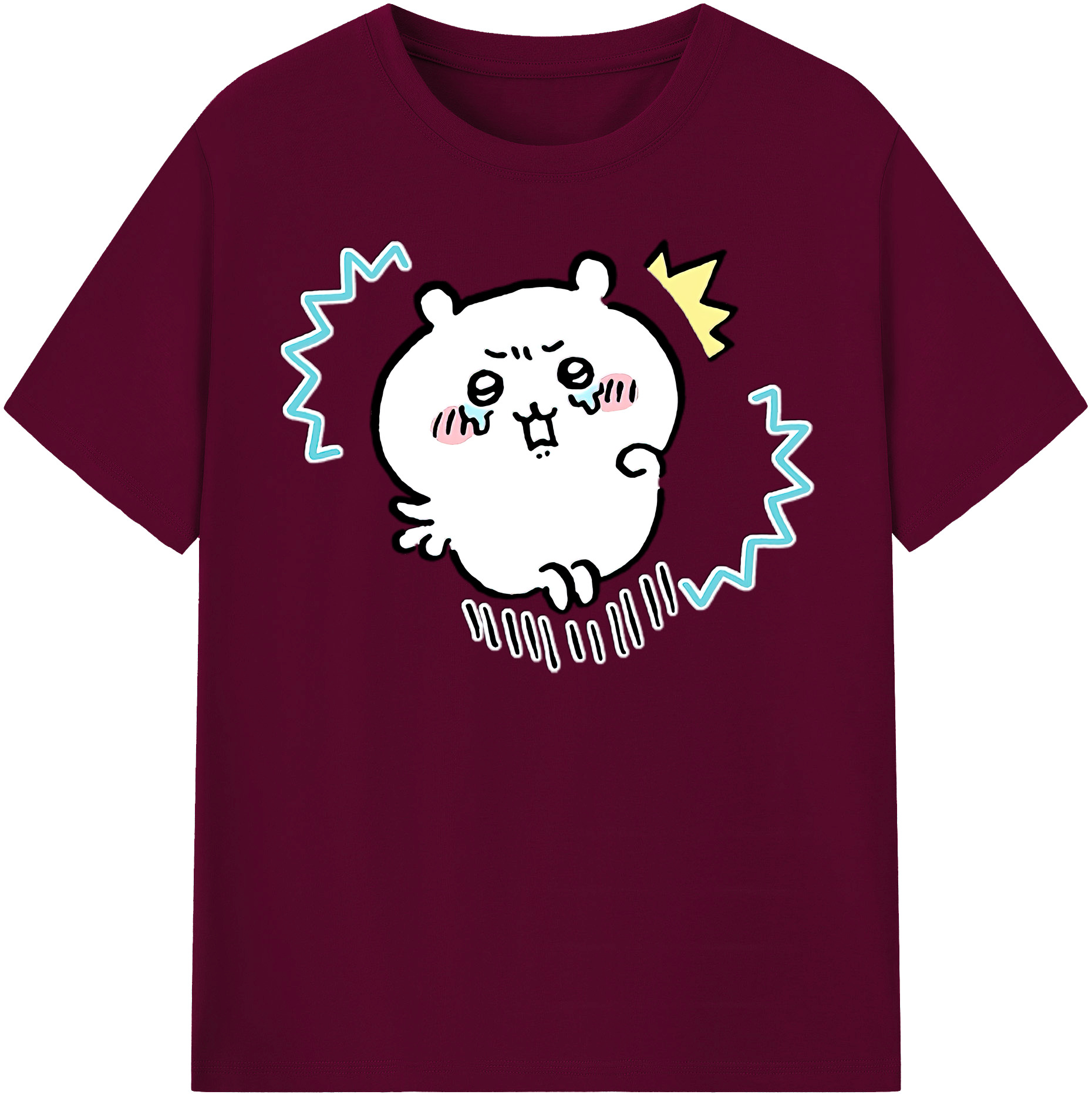 （画像用） ちいかわ ちいかわ Chii-kawa chiikawa レディースカジュアルプリントTシャツ（綿100％）